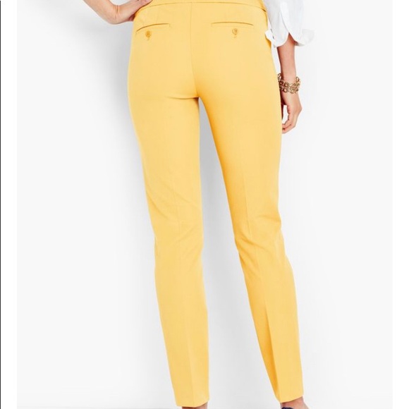 NWT TALBOTS CHATHAM ANKLE PANTS - Yellow - Picture 3 of 5